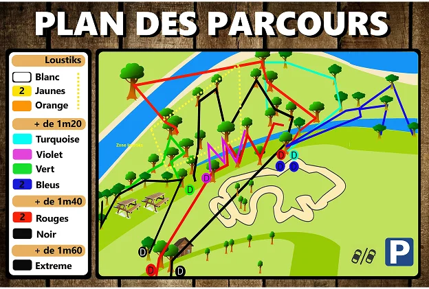 parcours d'accrobranche à Eus près de Prades dans les Pyrénées-Orientales 66
